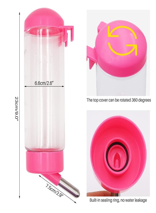 NAOEDEAH 2 Pack 16 oz Guinea Pig Water Bottle no Drip for Cage no Leak Rat Small Animal Hamster Rabbit Water Bottle Attaches to Cage Bunny Water Dispenser,Ship by Random Color - Image 5
